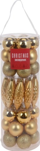 Przejdź do produktu Zestaw bombki złote 40szt 154348 na choinkę