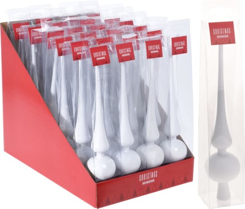 Przejdź do produktu Czub na choinkę biały 29cm 713329