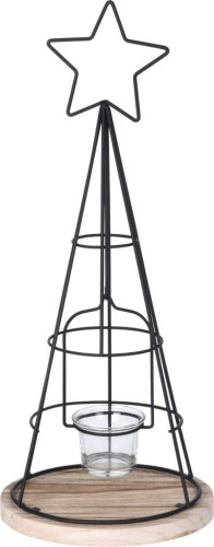 Przejdź do produktu Świecznik na tealight świąteczny 43cm choinka 714111