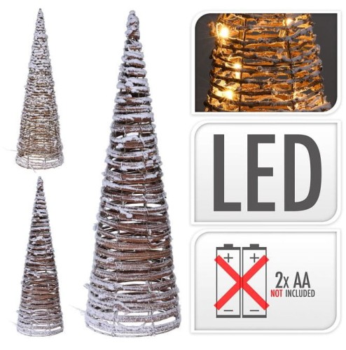 Przejdź do produktu Choinka rattanowa stożek led  80cm 615067