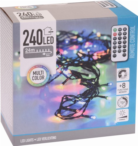 Przejdź do produktu Lampki sznur 240 LED multi color +pilot 8 funkcji 586879