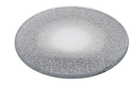 Przejdź do produktu Szklana podstawka pod świecę szara brokatowa 20cm 824476