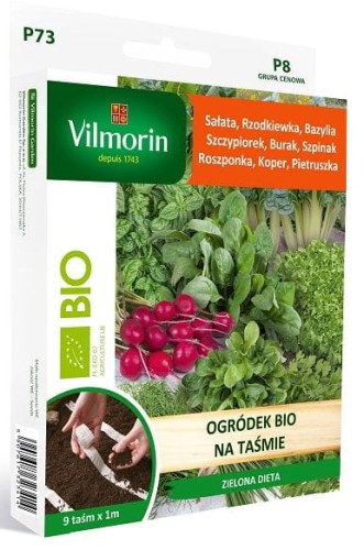 Przejdź do produktu Zielona Dieta Vilmorin Ogródek BIO nasiona na taśmie  9x1m 414