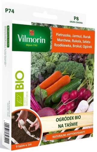 Przejdź do produktu Naturalne Antyoksydanty Vilmorin Ogródek BIO nasiona na taśmie 9x1m 421