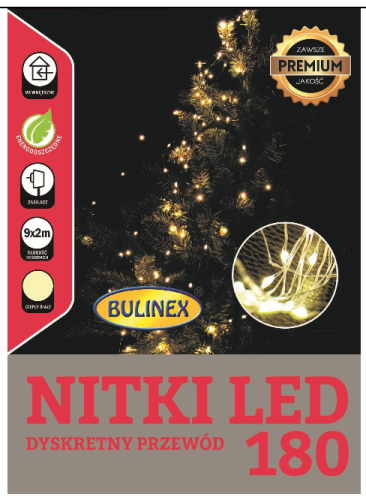 Przejdź do produktu Lampki 180 LED nitki ryż białe 9x2m 10-058