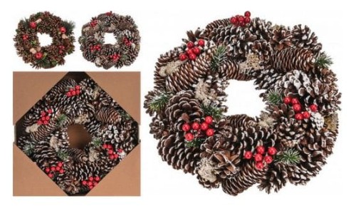 Przejdź do produktu Wianek z szyszek 33cm 653304 