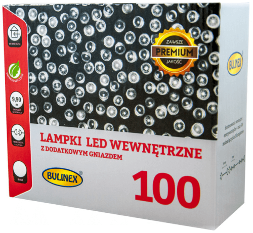 Przejdź do produktu Lampki 100 LED Białe zimne +gniazdo 9,9m 20-062