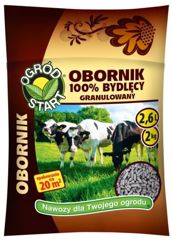 Przejdź do produktu Obornik 100% bydlęcy granulowany 2kg Ogród Start