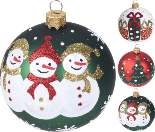 Przejdź do produktu Bombki szklane mix wzory 10cm 6szt 258855