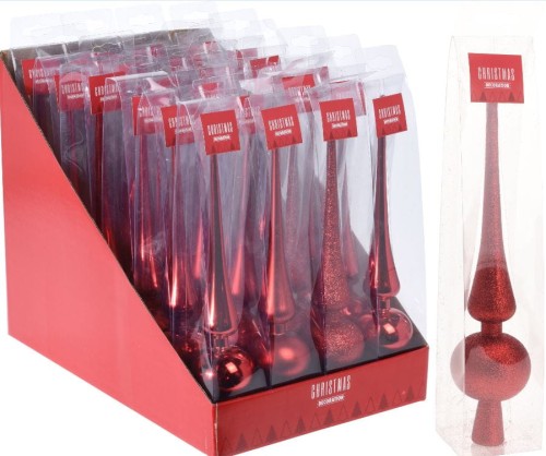 Przejdź do produktu Czub na choinkę czerwony 29cm 713237