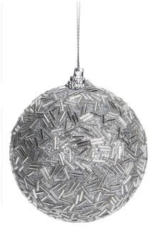 Przejdź do produktu Bombki choinkowe srebrne brokatowe 8cm 12szt 701531