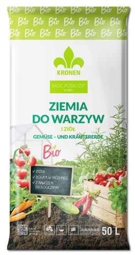 Przejdź do produktu Ziemia do warzyw i ziół pH 5,5-6,0 BIO 50L Kronen