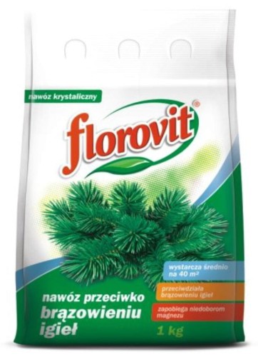 Przejdź do produktu Nawóz przeciwko brązowieniu igieł 1kg worek Florovit 