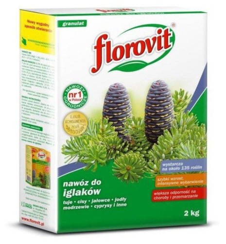 Przejdź do produktu Nawóz do iglaków 2kg na 135 roślin Florovit