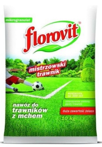 Przejdź do produktu Nawóz do trawników z mchem + żelazo 10kg Florovit