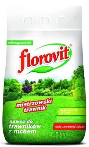 Przejdź do produktu Nawóz do trawników z mchem + żelazo 5kg Florovit 