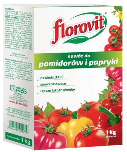 Przejdź do produktu Nawóz do pomidorów i papryki 1kg karton Florovit