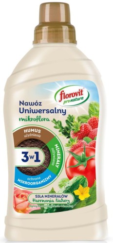 Przejdź do produktu Mikroflora 3w1 płynny nawóz uniwersalny 1L Florovit