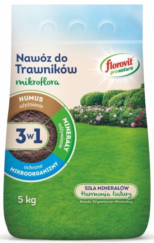 Przejdź do produktu Mikroflora 3w1 nawóz do trawników 5kg Florovit
