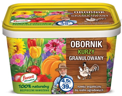 Przejdź do produktu Obornik kurzy granulowany 4,5L Florovit