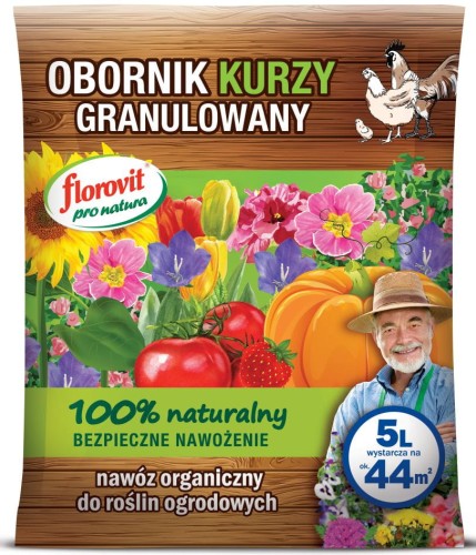 Przejdź do produktu Obornik kurzy granulowany 5L Florovit