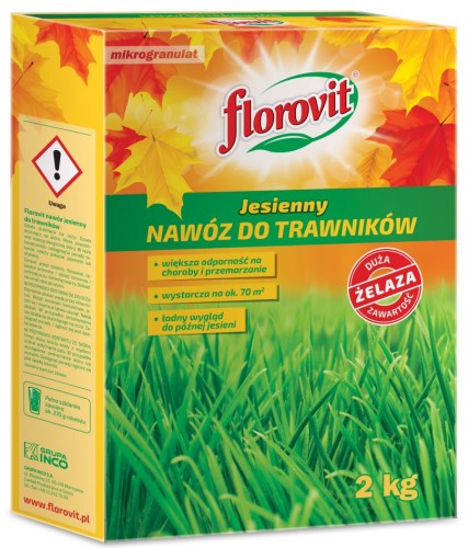 Przejdź do produktu Nawóz jesienny do trawników 2kg karton Florovit 
