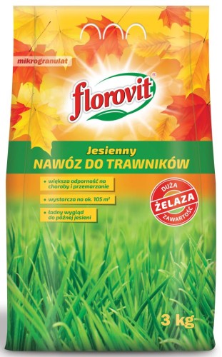 Przejdź do produktu Nawóz jesienny do trawników 3kg Florovit