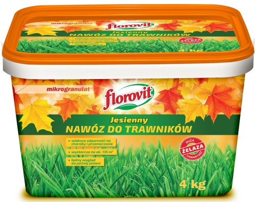 Przejdź do produktu Nawóz jesienny do trawników 4kg Florovit
