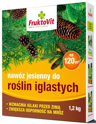Przejdź do produktu Nawóz jesienny do iglaków 1,2kg FruktoVit PLUS