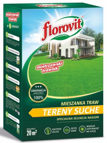 Przejdź do produktu Trawa na tereny suche 0,5kg Florovit