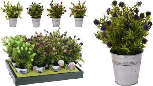 Przejdź do produktu Kwiaty sztuczne w metalowej osłonce 28cm 342899