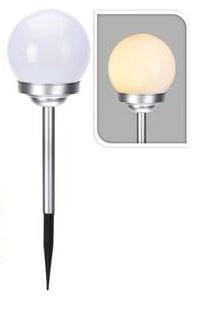 Przejdź do produktu Lampa solarna LED kula biały ciepły kolor 10cm 004124