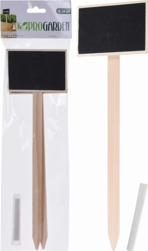 Przejdź do produktu Tabliczka drewniana do oznaczania roślin 2szt kreda 528459