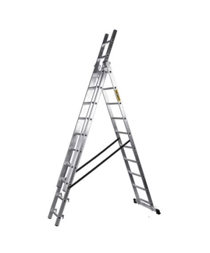 Przejdź do produktu Drabina DW3X8 aluminiowa przemysłowa  125kg 8stopni