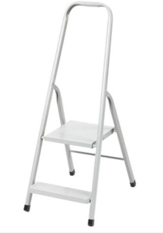 Przejdź do produktu Drabina stalowa domowa STD2 125kg 2 stopnie