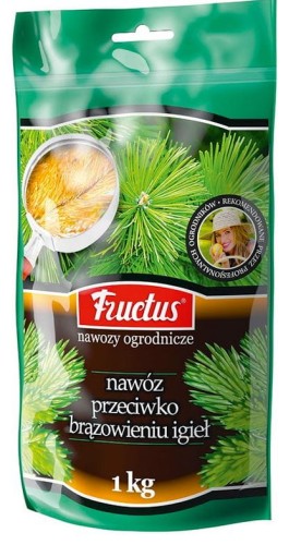 Przejdź do produktu Nawóz do iglaków przeciw brązowieniu igieł 1kg Fructus