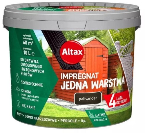 Przejdź do produktu Impregnat do drewna ogrodowego betonu 10l palisander Altax