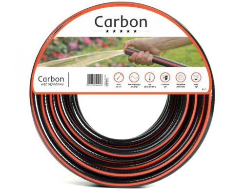 Przejdź do produktu Wąż ogrodowy do wody 20m 1 cal czarny CARBON szlauf