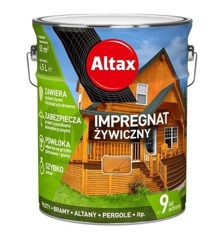 Przejdź do produktu Impregnat żywiczny do drewna brązowy 4,5l brąz Altax