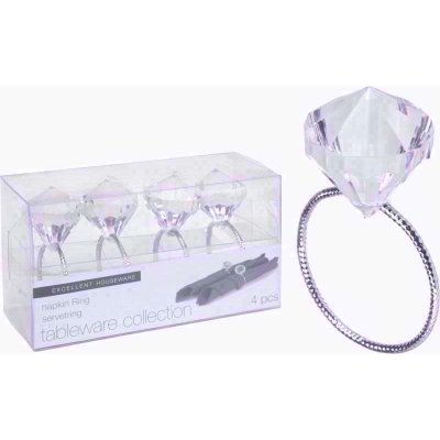 Przejdź do produktu UCHWYT NA SERWETKI SERWETNIK 4SZT PIERŚCIONEK Z OCZKIEM 551963