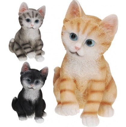 Przejdź do produktu Kot figurka ogrodowa ozdoba 19,5cm 953019