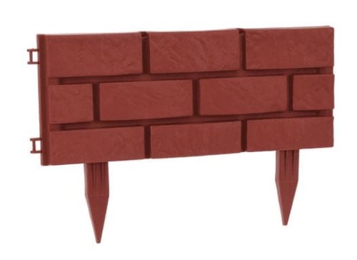 Przejdź do produktu Płotek ogrodowy murek 42x17 4szt imitacja cegły