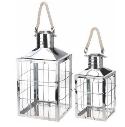 Przejdź do produktu Latarnia lampion 2szt stal nierdzewna 965356