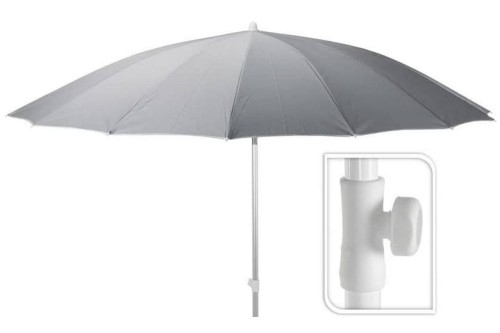 Przejdź do produktu Parasol plażowy szary 240cm 978537