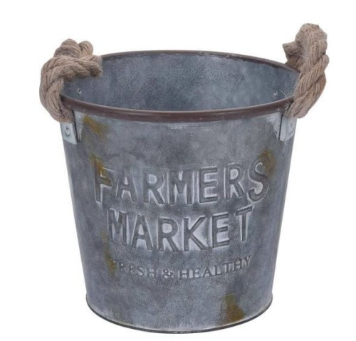 Przejdź do produktu Osłonka ocynkowana donica na kwiaty 16,8x18,8cm 488221