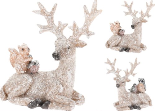 Przejdź do produktu Figurka leżący renifer 12cm 636288