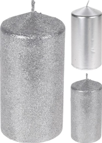 Przejdź do produktu Świeca srebrna 14cm 653391