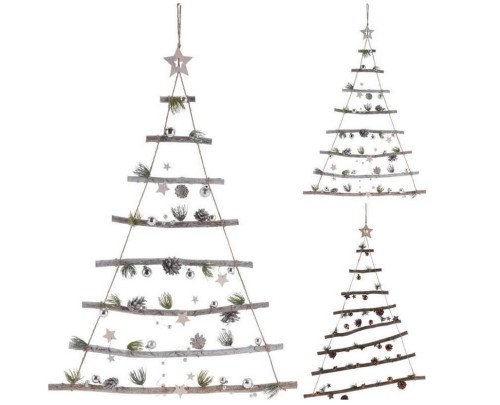 Przejdź do produktu Choinka sznurkowa 100cm z ozdobami eko drabinka 193309