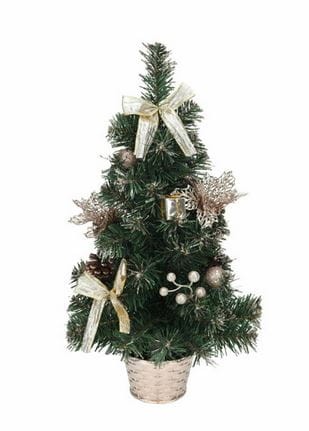 Przejdź do produktu Mała choinka na stół  50cm w doniczce z ozdobami 668074