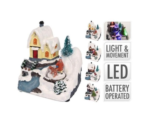 Przejdź do produktu Świąteczna scenka led  13cm 579318